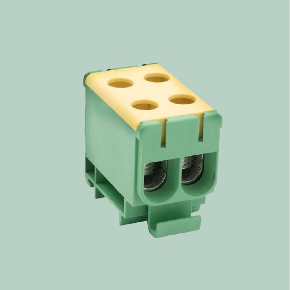 Клемма силовая вводная двойная КСВ 16-50 желто-зеленая