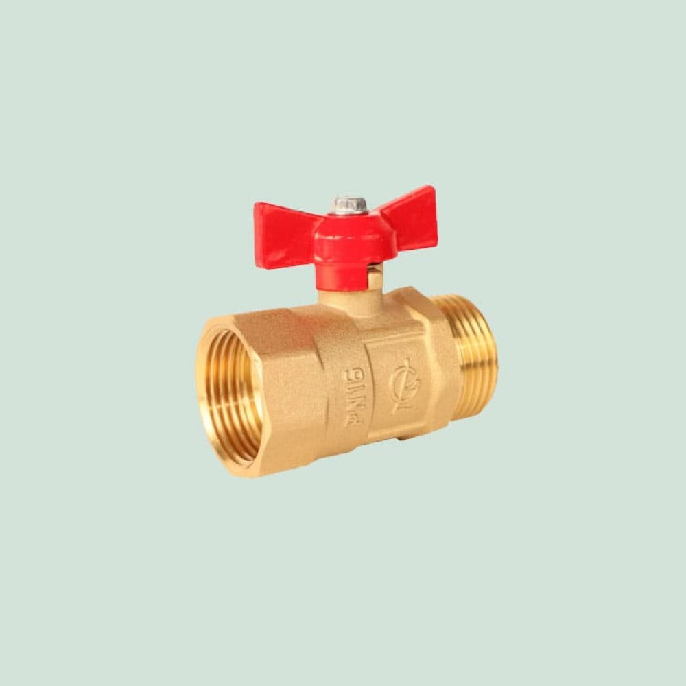 Кран шаровой ВР/НР Ду 25 ПРАКТИК 130 бабочка ГАЛЛОП