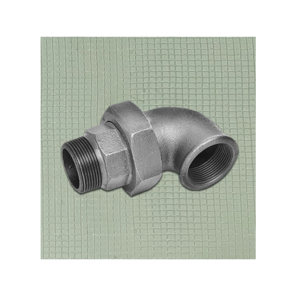 Разъемное соединение (американка) ВР/НР Ду 32 (1 1/4") угловое чугунное оцинк.