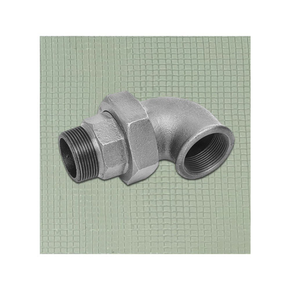 Разъемное соединение (американка) ВР/НР Ду 40 (1 1/4") угловое чугунное оцинк.