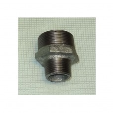 Ниппель чугунный оцинкованный Ду 40х25 (1 1/2"х1")