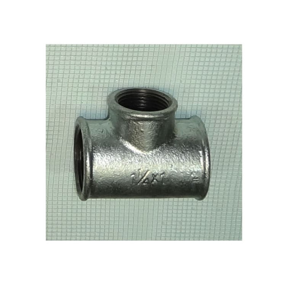 Тройник чугунный оцинк. Ду 32х25х32 (1 1/4""х1"х1 1/4")  