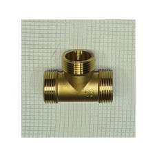 Тройник латунный РРР (никелированный) Ду 20 (3/4”)   