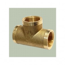 Тройник латунный МММ (никелированный) Ду 32 (1 1/4”)   