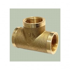 Тройник латунный МММ (никелированный) Ду 40 (1 1/2”)   