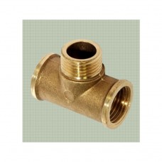 Тройник латунный МРМ (никелированный) Ду 40 (1 1/2”)   