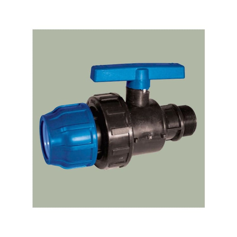 Кран шаровой НР ПНД  Ду 50х1/2" разъёмный